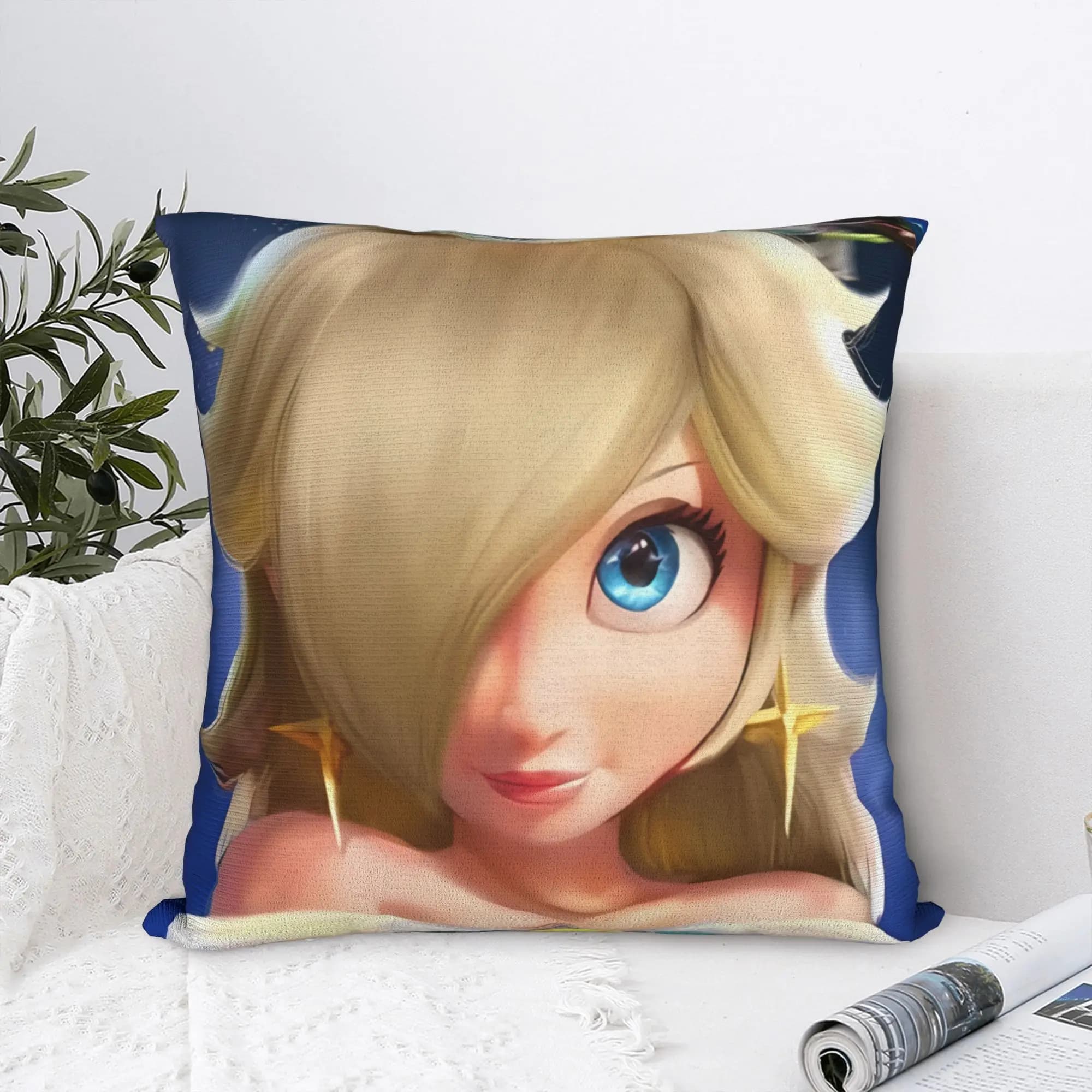 Federa per cuscino 3D Princess Rosalinas, morbida fodera per cuscino per divano, letto, soggiorno, federe vintage
