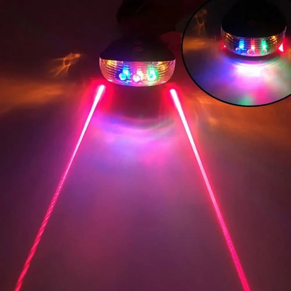 Luci LED per Bicicletta, Laser per Modifica Bici, Luci Posteriori per Bicicletta, Fanali Posteriori Laser, Luci di Sicurezza e Avvertimento