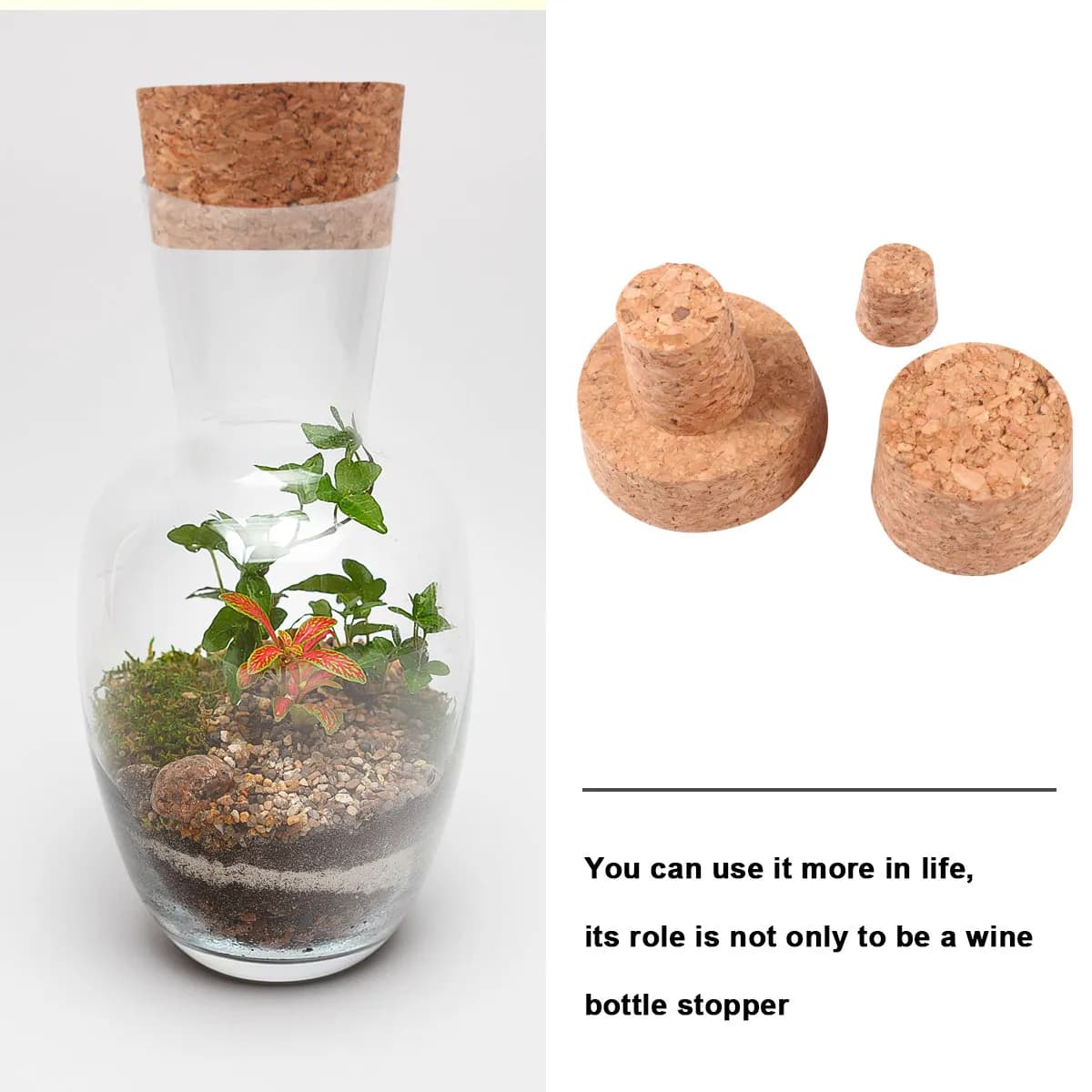 Tappi per Bottiglie di Vino in Sughero Morbido, Forma Conica, Sigillo Ermetico, Previene Cambiamenti di Gusto, Sigillanti per Vino per Feste, Casa, Ristoranti