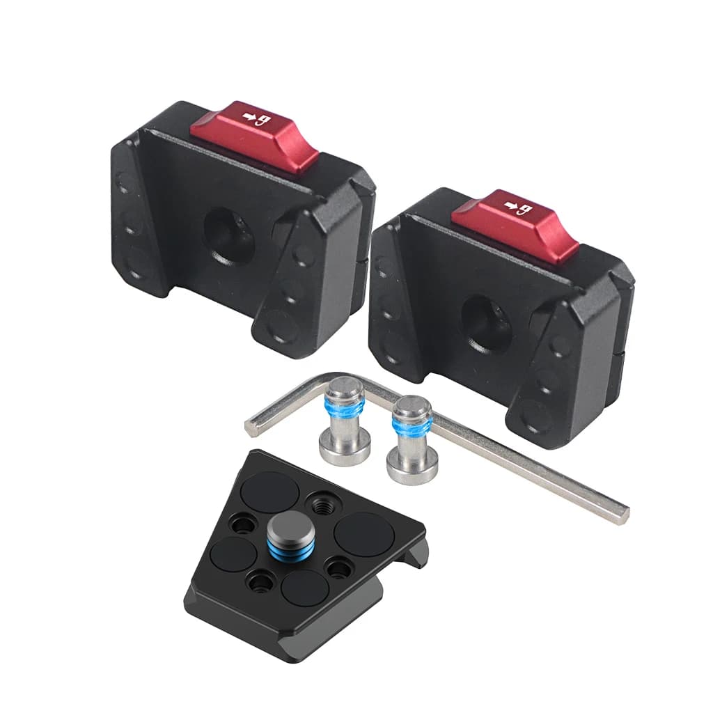 Anti-Sway Monitor Quick Release Clamp V Mount 1/4 Screw Bracket Fast Switch Plate for Gopro Insta360 Camera Tripod Light Holder
