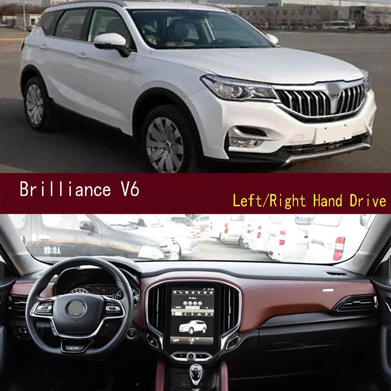 Per Brilliance V6 Dashmat Dash mat Cruscotto Copertura Pannello strumenti Protezione solare Pad Ornamenti