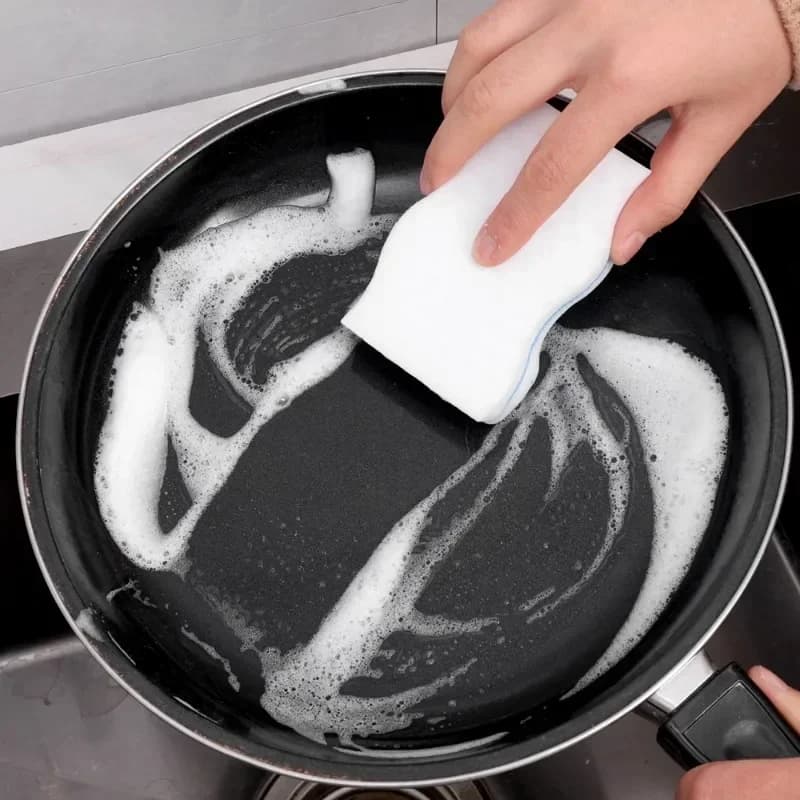 Panno Magico Nano per Pulizia, Strumento per Pulizia Cucina e Lavaggio Piatti, Spugna Bianca per Scarpe, Spazzola a Blocco