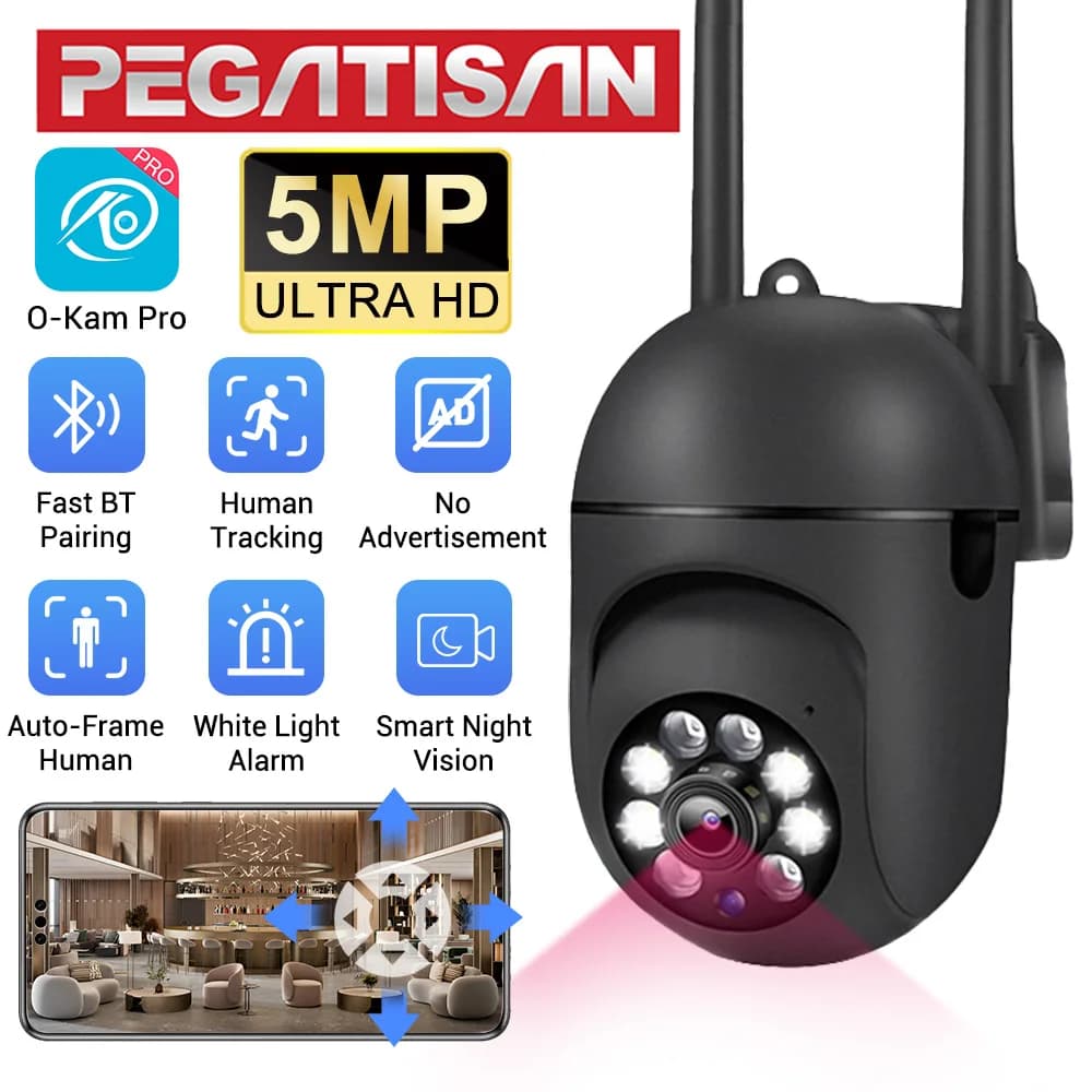1/2/4 pz. Telecamera di Sicurezza Wireless WiFi HD da Interno 5MP con Visione Notturna, Telecamera di Sorveglianza Wireless, Baby Monitor, Telecamera CCTV