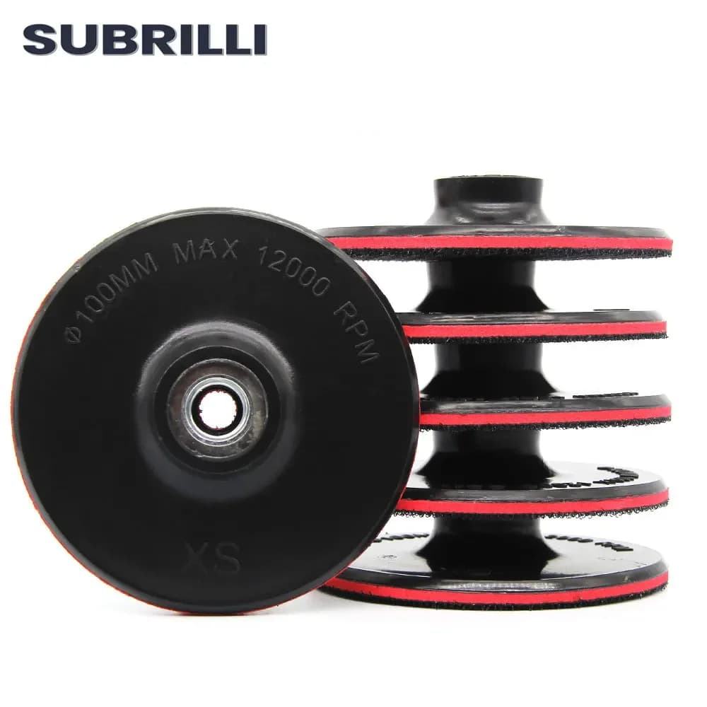 4 "Hook & Loop Piastra di Supporto 100mm M14 Filo di Tipo Sottile Adesivo Backer Pad Disco di Lucidatura Per Auto Lucidatura Pietra smerigliatrice angolare