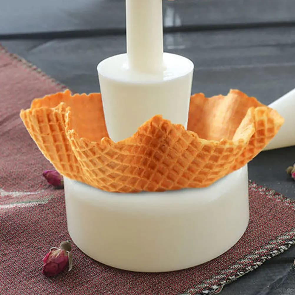 Set di 1 stampo per coni gelato in PVC, facile da usare, per coni waffle fai da te, stampo per dolci fatti in casa, per coni di carta stagnola