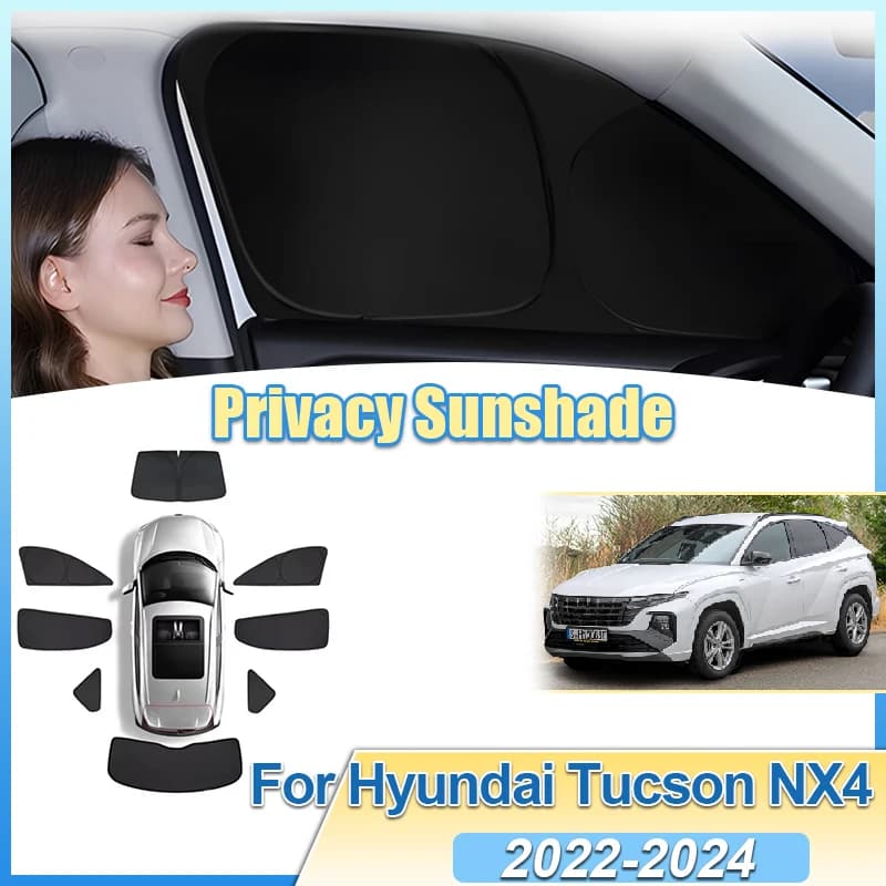 Per Hyundai Tucson NX4 MK4 SWB 2022 2023 2024 Anti Parasole Visiera Parabrezza Copertura Finestre Visiera Nera Privacy Accessori Auto