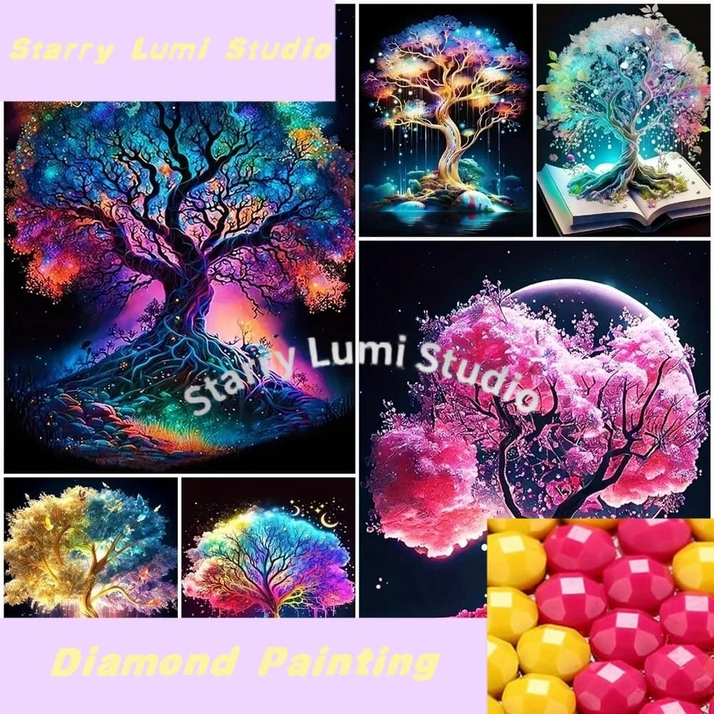 Diamond Painting Full Drill Albero Paesaggio Mosaico Fai da Te Ricamo Decorazioni Casa Nuovo Arrivo Offerta