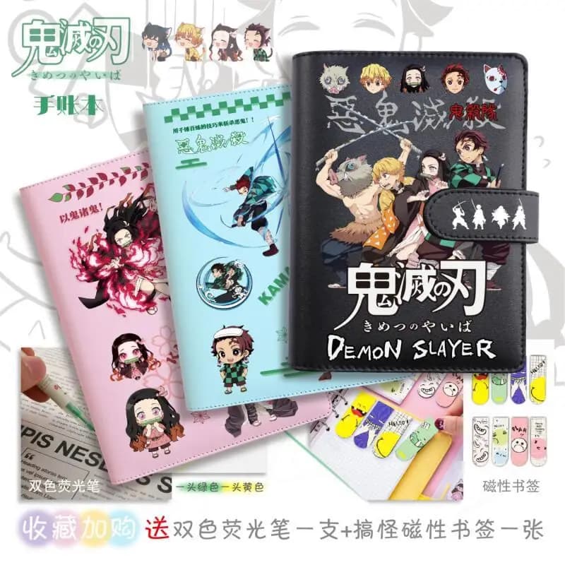 BANDAI Demon Slayer Kamado Tanjirou Notebook New Anime Student Journal Cute Gift Kawaii for School Daily Writing Pad Stationery