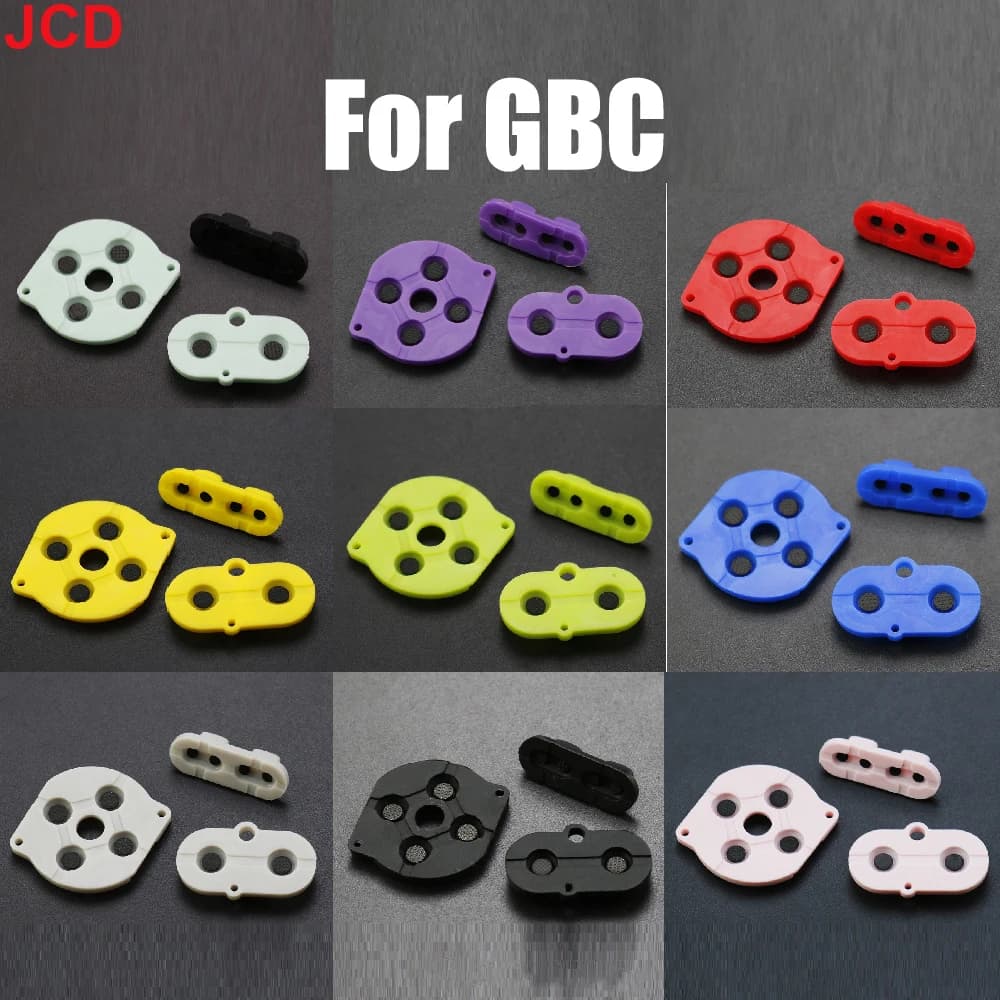 JCD 1set per Game Boy Color GBC Console di gioco Shell Housing Silicon Start seleziona tastiera pulsante conduttivo in gomma A-B d-pad