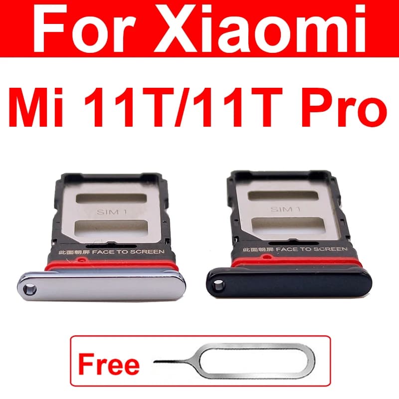 Supporto per slot per vassoio scheda SIM per Xiaomi Mi 11T Mi 11T Pro Parti di ricambio per adattatore per lettore di schede SIM