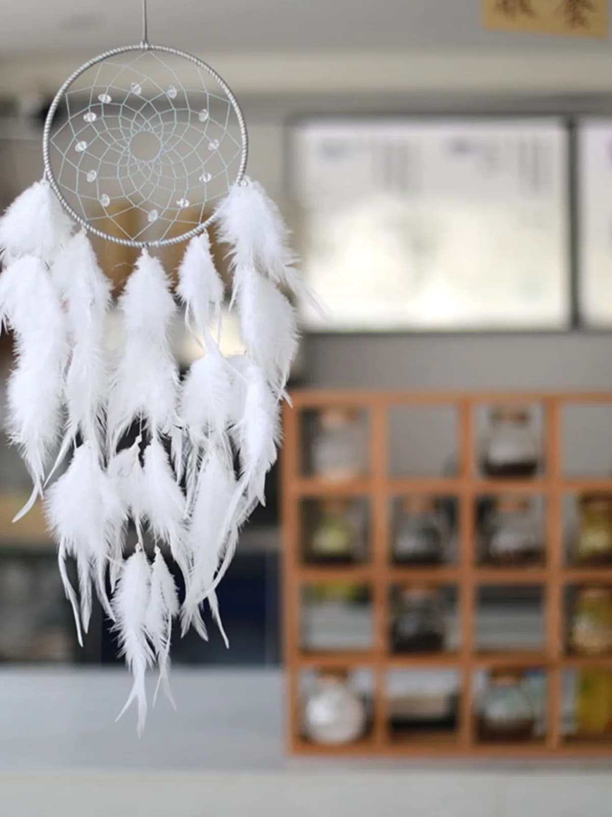 Creative Handmade Feather Dream Catcher Room Decorations Girls Heart Hanging Ornament Forest System Small Wind Bell Gift