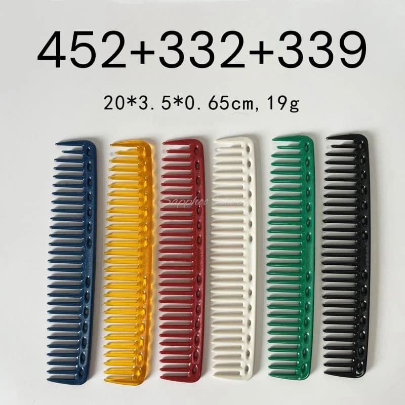 Pettine Giapponese a Denti Larghi per Taglio Capelli 20cm, Pettine Multifunzionale in Resina per Barbieri e Saloni di Parrucchieri