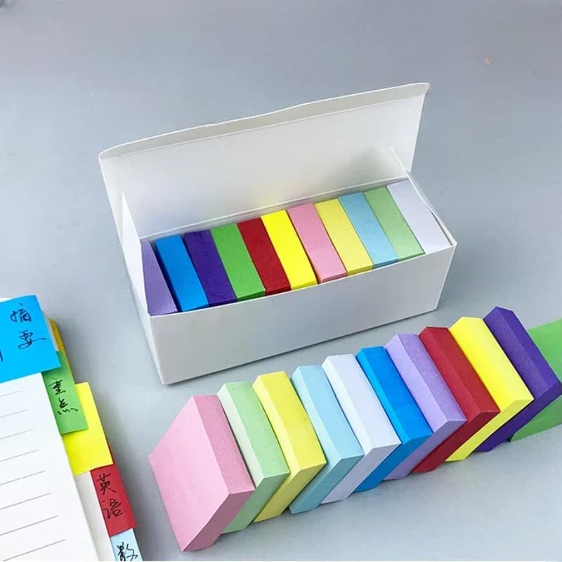 11 pezzi di note adesive a colori fluorescenti pubblicate blocchetti per appunti adesivi pianificatore adesivo blocco note memo pad forniture per ufficio scolastico