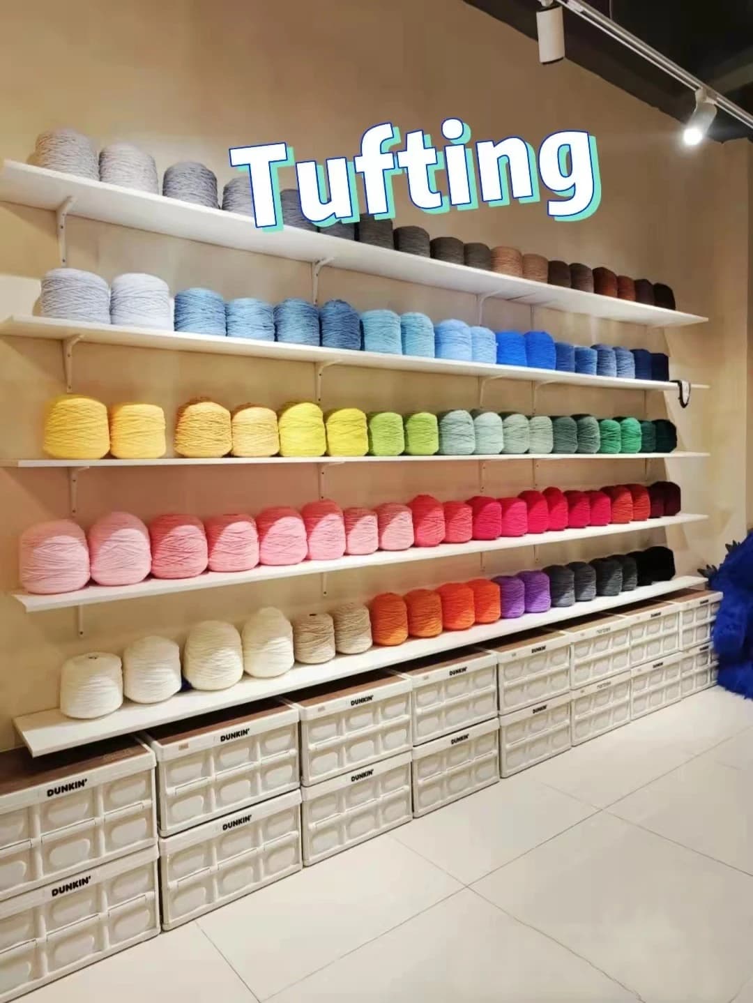 91 colors wholesale 400g yarn cone 8 layers carpets and carpets tufting acrylic yarn for tufting gun