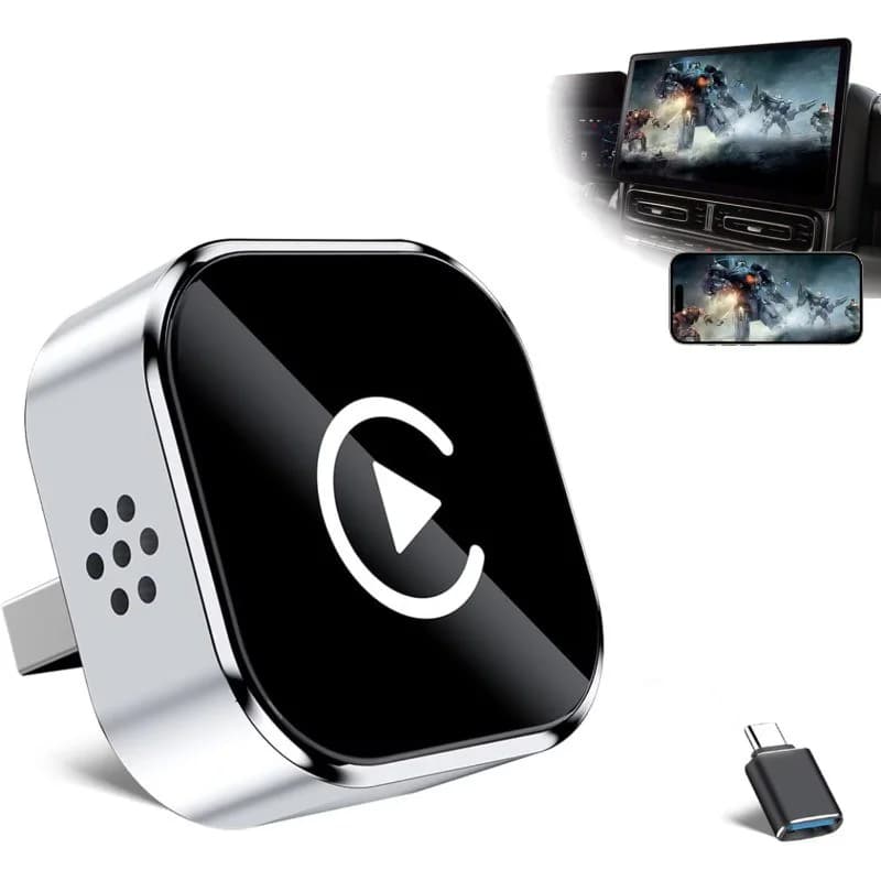 Wireless CarPlay Adapter For Apple & Android Auto Car Intelligent, Wired to Wireless, No Latency,Plug & Play, Dongle Smart