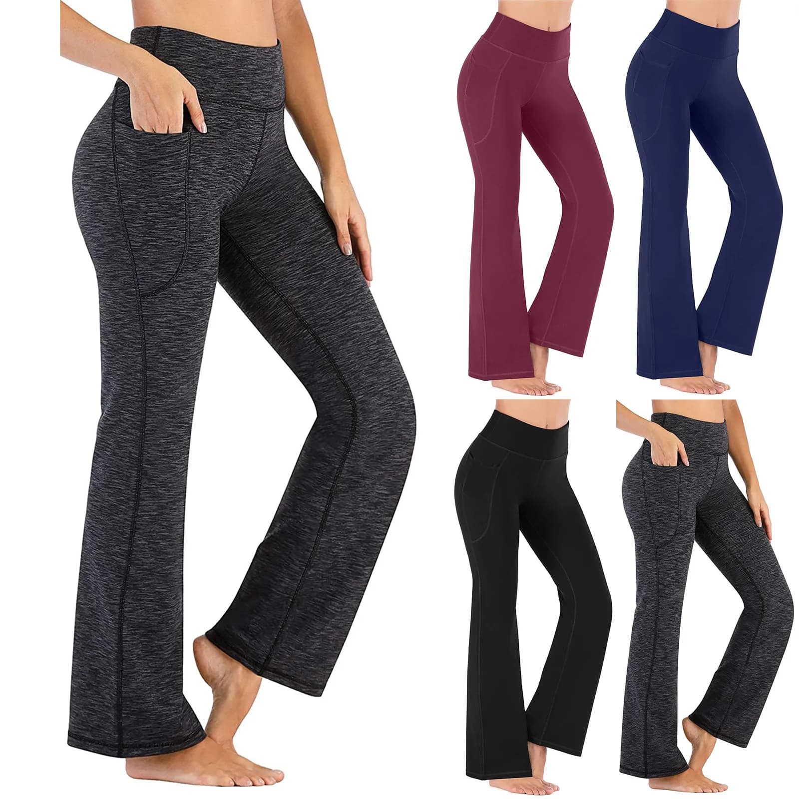 Yoga pants in Gamba Larga Women's Larga, Casual Sports Leggings, High Waist Long Pants, Comfortable and Breathable for Summer