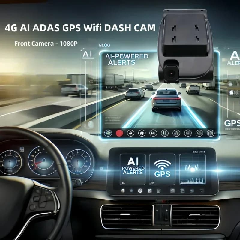 Nuovo Registratore Video per Auto HN-8901 DVR con ADAS AI, Dashcam 4G a Doppia Telecamera, Scatola Nera per Auto con Wifi e GPS, Telecamera Dash Cam per Flotte di Veicoli