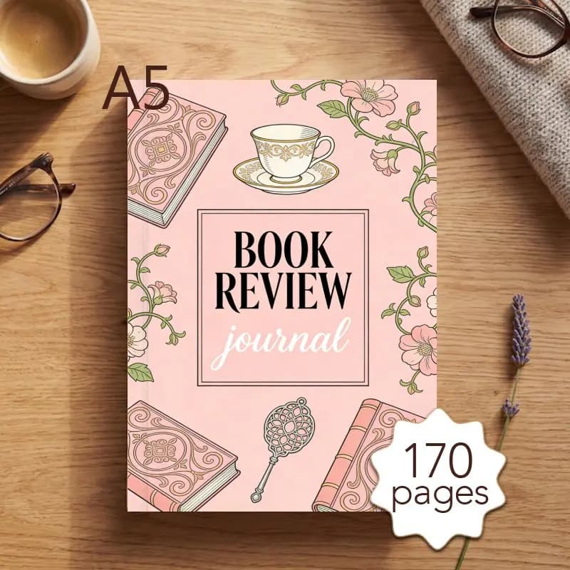 Diario per recensioni di libri A5, agenda di lettura giornaliera con 170 pagine, nuovo rilevatore di libri, registro delle letture, per prendere appunti e citazioni