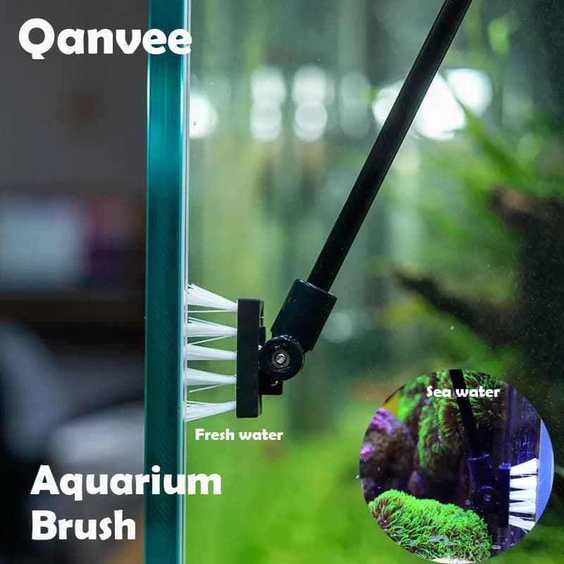 Spazzola per la pulizia della pesca Serbatoio delle piante Strumenti per la pulizia dell'acqua di mare dolce Gamberetti Acquario di acqua salata Accessori Detergenti Serbatoio di lavaggio