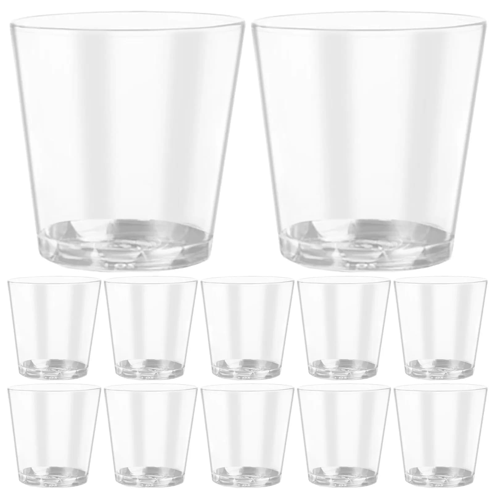 100 Pezzi Bicchieri Monouso per Succhi, Tazze Trasparenti per Acqua, Bicchieri in Plastica per Feste, Bicchieri Multiuso per Vino e Birra, Tazze Monouso per Acqua e Vino