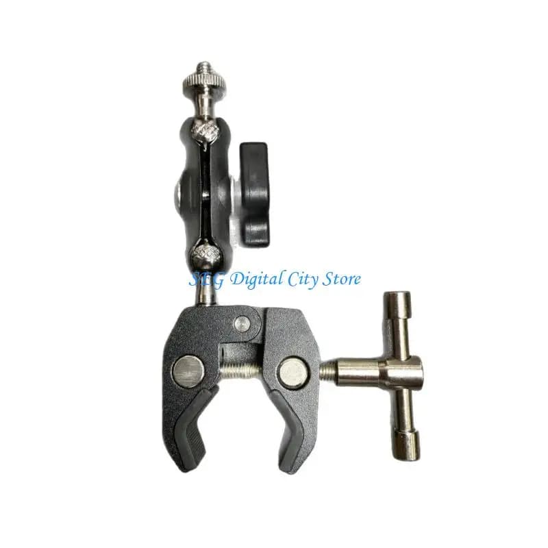 U75B Braccio montaggio a filettato regolabile da 1/4 pollice Morsetto in alluminio resistente Morsetto metallico per