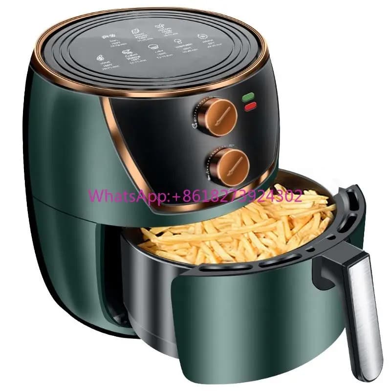 Friggitrice ad aria 1500w 6L Friggitrice multifunzione Smart Touch LCD senza olio per patatine fritte e pizza per uso industriale