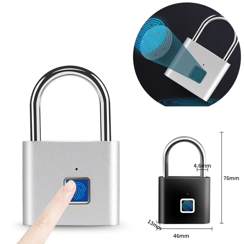 Lucchetto elettronico intelligente Lucchetto impermeabile esterno Lucchetto intelligente per impronte digitali Porta antifurto Armadietto con blocco password
