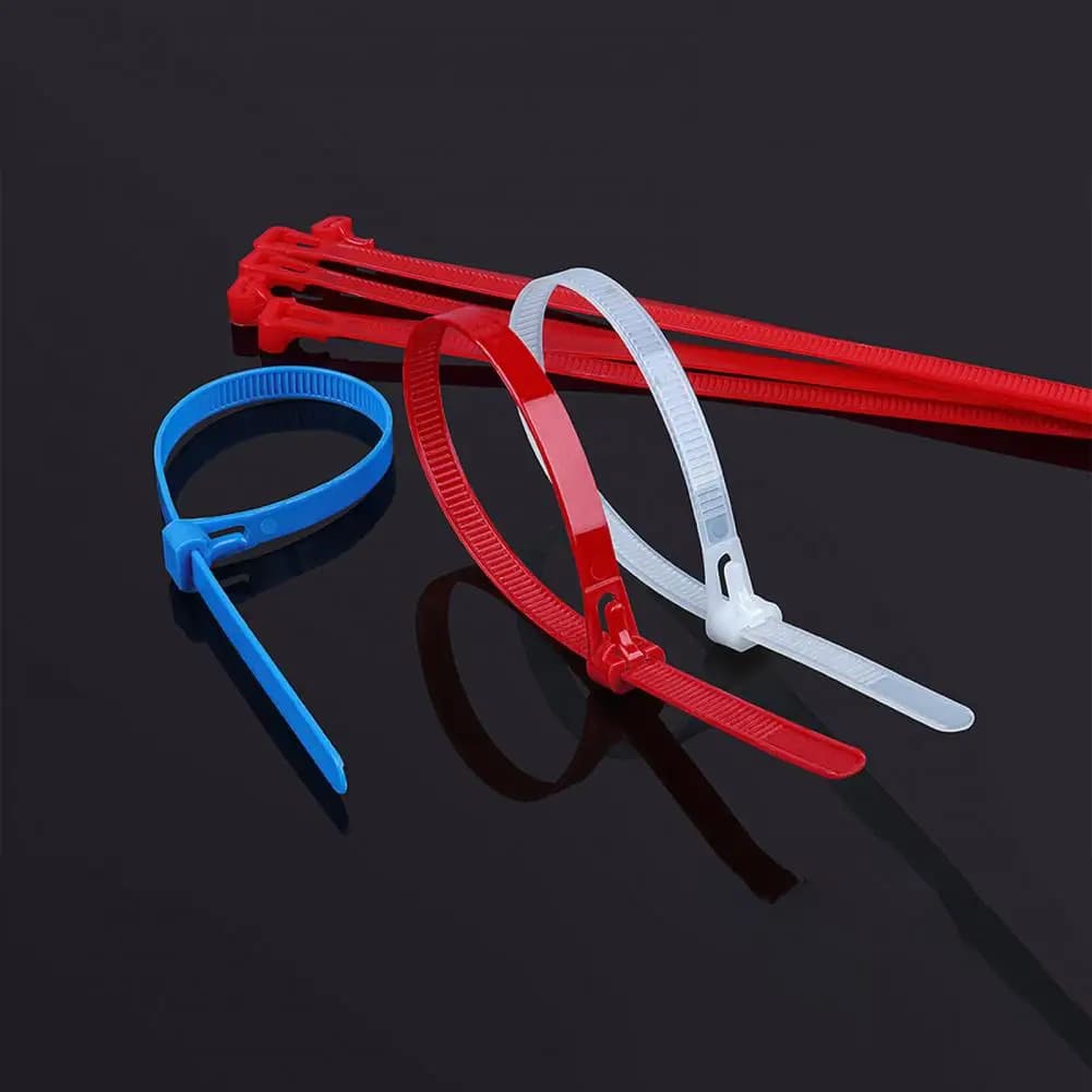 Multi-purpose Wire Strap 100pcs Self-locking Nylon Cable Ties Adjustable Wire Straps for Home Office Heavy Duty Zip Tie Wraps