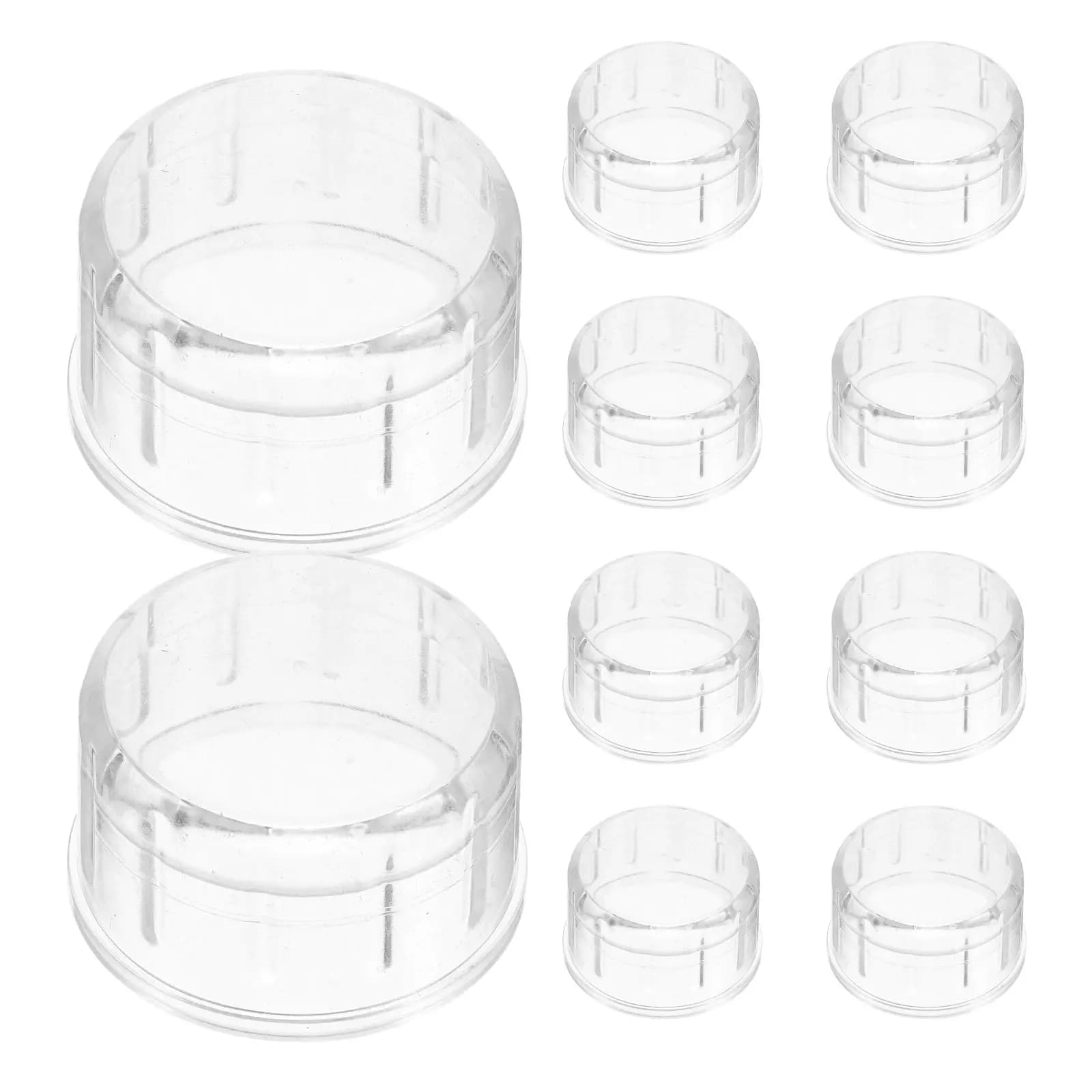 10Pcs Shaker Bottle Caps Transparent Splash Proof Lids Replacement for Cocktail Shaker Mason Jar Juice Cup Bubble Tea Mug