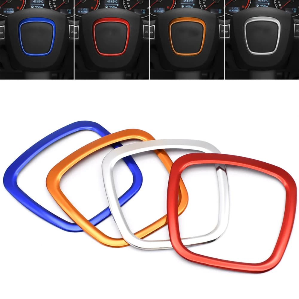 For Audi A4 B6 B7 B8 A6 C6 A5 Q7 Q5 A3 8P S3 8v Car steering wheel Central panel Circle Wall decals Trim interior accessories