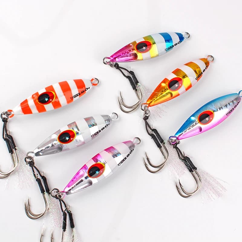 Acqua salata 20g 30g 40g 60g 80g Esca di piombo per api Jig luminoso Maschere in metallo lento Jigging Lure