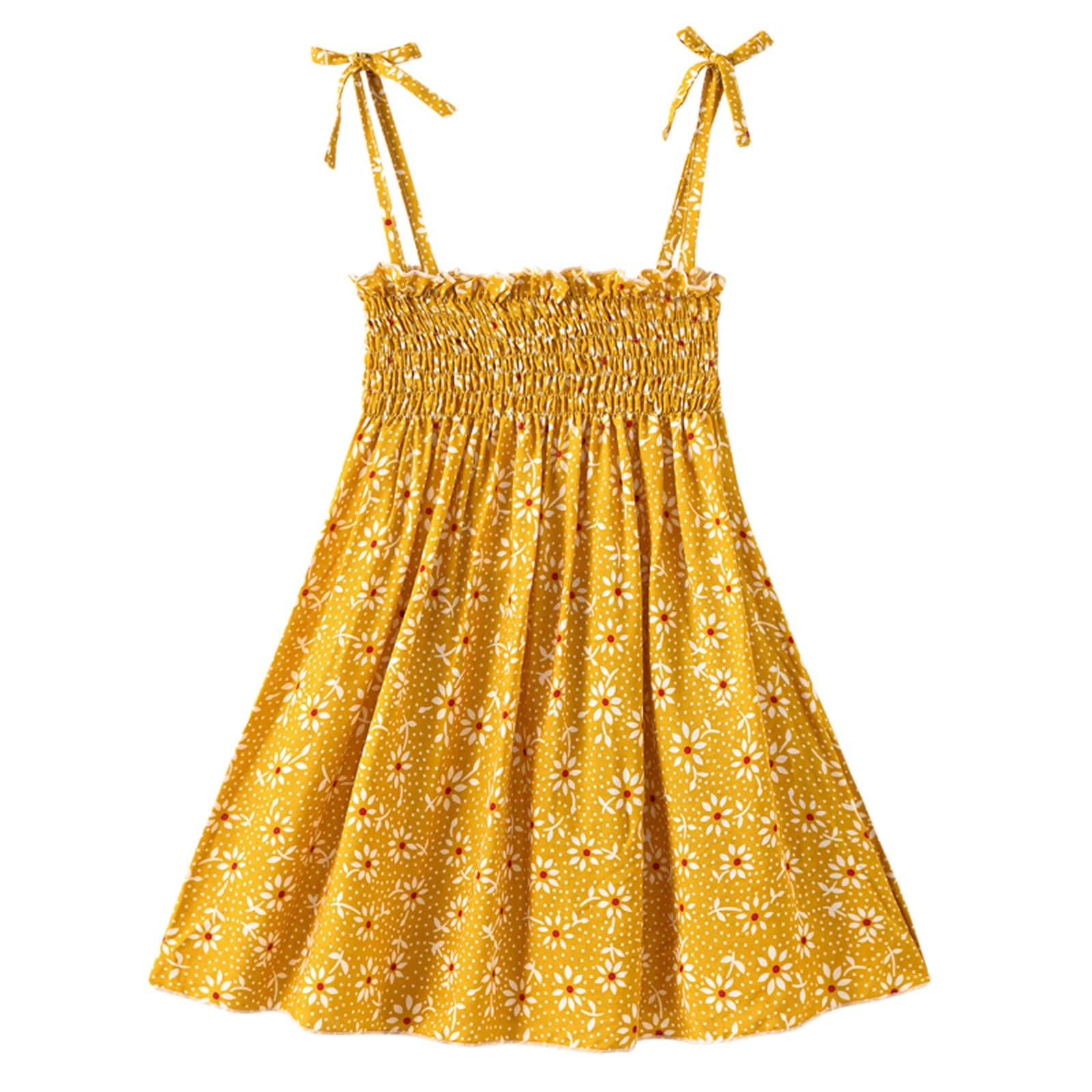 Abito a canotta da ragazza estiva nuova versione coreana, abito alla moda a fiori senza maniche carino per bambini, abito da spiaggia tesoro da donna