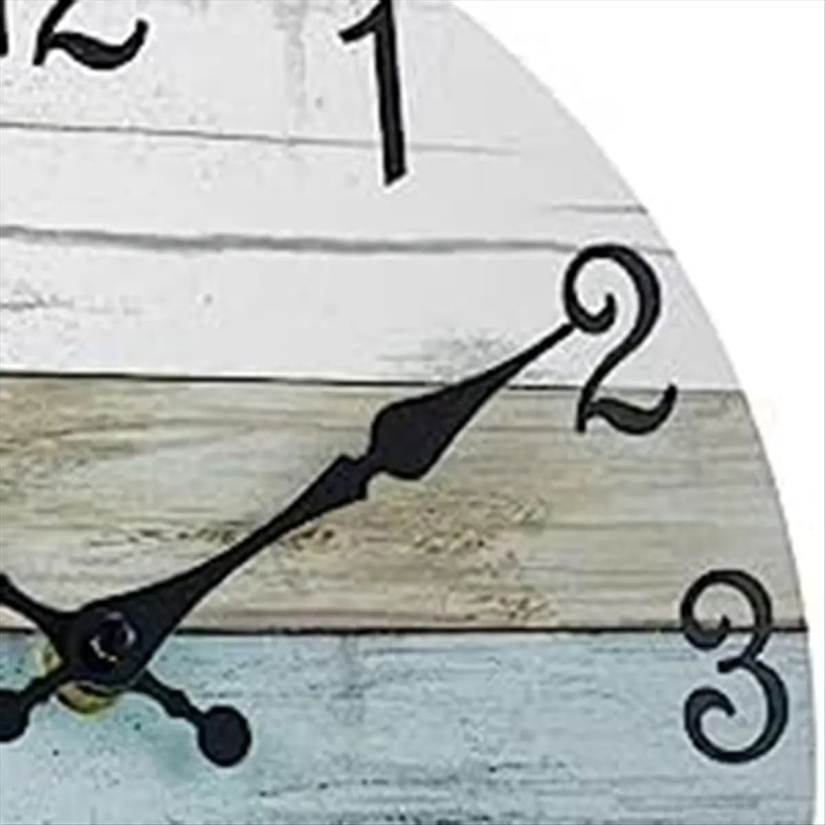 ABLG Wall Clock Bathroom Clock, Rustic Wall Clocks Battery Operated, Silent Non Ticking Wooden Coastal-Each Clock Home Decor