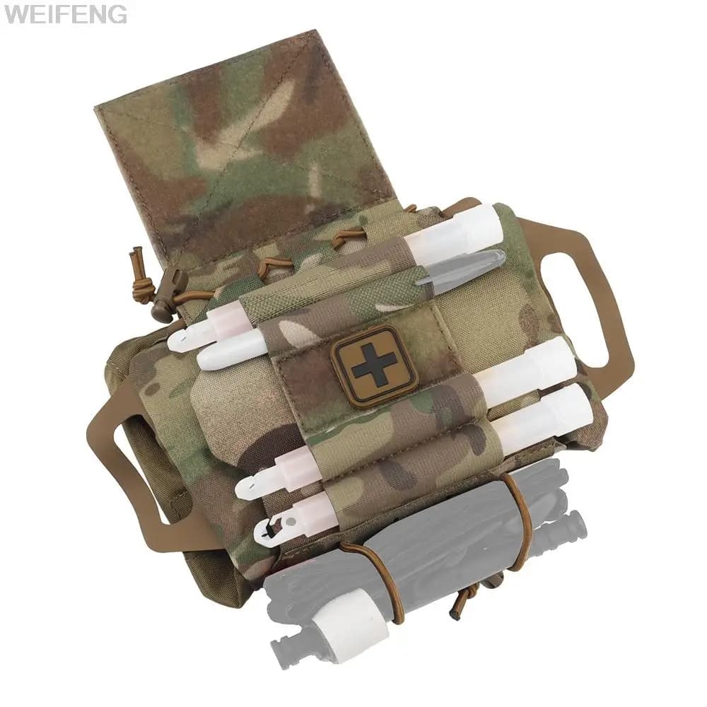 Tactical IFAK Pouch Vest Dangler Drop Pouch borsa EDC a distribuzione rapida Kit di pronto soccorso medico per borsa di emergenza da caccia da campeggio