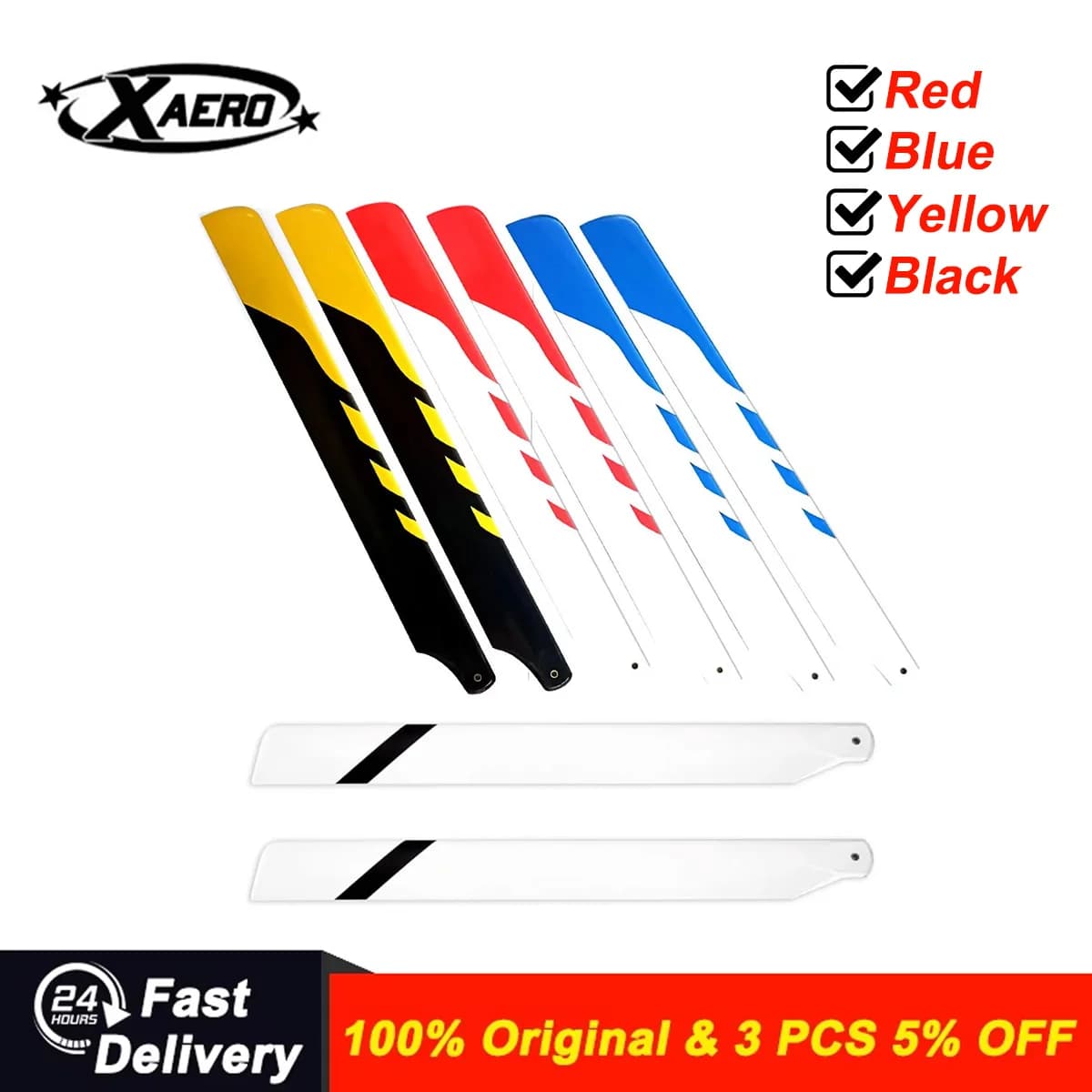 XAERO Lame del rotore principale in fibra di vetro da 325 mm per Allineare T-REX 450 450L 450 Pro DFC Sport Elicottero RC Parti