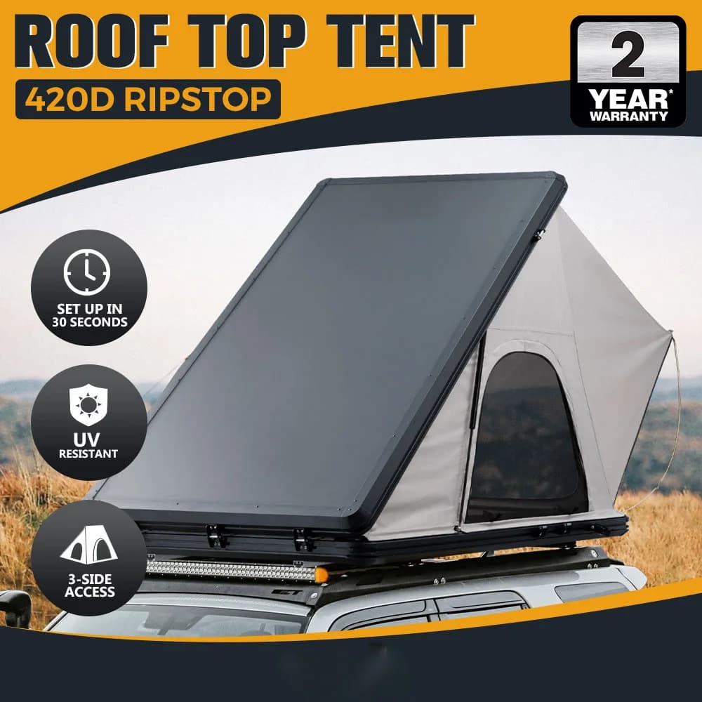 420D Waterproof Roof Top Tent For Outdoor Car Camping & Road Trips Multiplayer Aluminum Pole