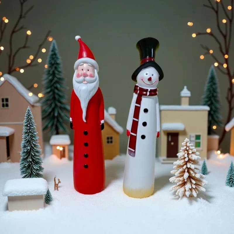 1 pz. Figurina di Babbo Natale di Natale, ornamento da tavolo, pupazzo di neve, decorazione da tavolo in resina per la decorazione della camera da letto di Natale