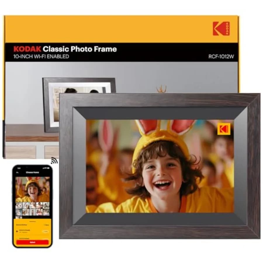 Cornice Digitale WiFi con 32GB di Memoria, Cornice Fotografica Elettronica Intelligente, Schermo Touch IPS 1280x800, Rotazione Automatica, Condivisione M