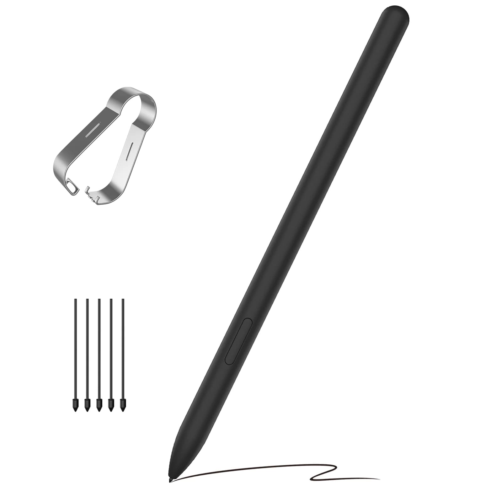 Penna S per Samsung Galaxy Tab S10 FE/S9 FE Series con gomma, penna stilo con 5 pennini di ricambio, scrittura precisa, rifiuto del palmo