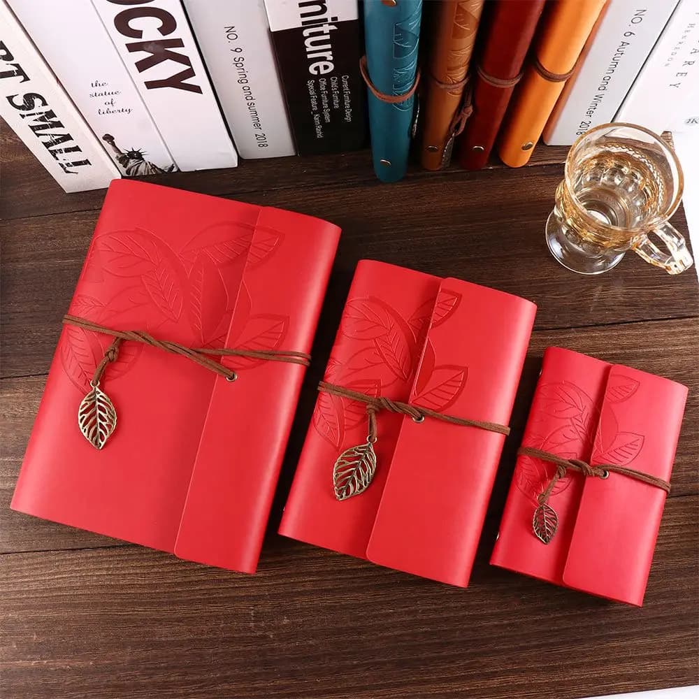 Planners Stationery Sketchbook Loose leaf Diary Journal Binder Spiral Note Book Paper Replaceable Vintage Notebook PU Leather