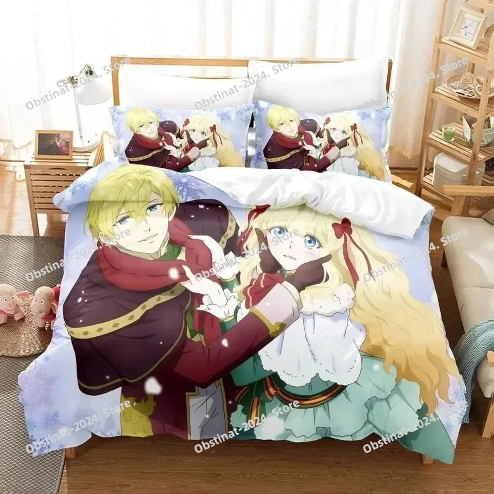 Stampa 3D Anime Bibliophile Principessa Set biancheria da letto Copripiumino Set letto Copripiumino Federa Trapunte King Queen Size Ragazzi Adulti