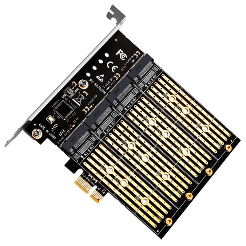 Chi a Mining B Key M.2 NGFF SATA SSD Adapter PCI Express X1 3.0 4 Port PCIE to M2 Adapter PCI-E M.2 Adapter Expansion Card Riser