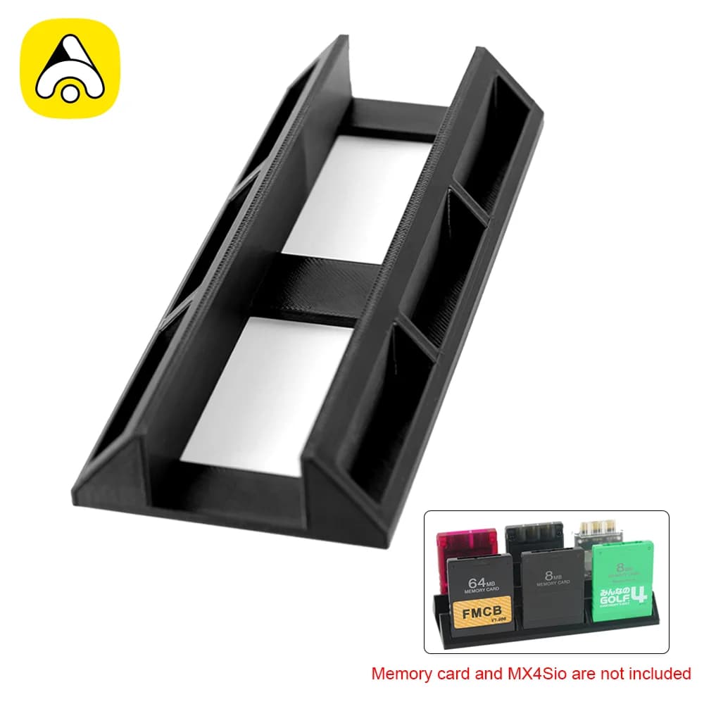 Apexneer 3D Printed Cooling Stand For PS2 Slim Game Console Bracket Open-Frame Design Accessories With Six Memory Card Slots