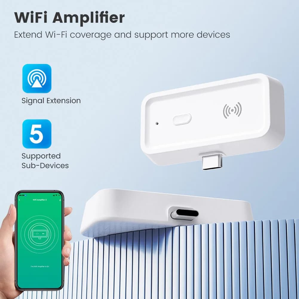 Amplificatore di Segnale WiFi Wireless Tuya Smart, Facile da Collegare e Utilizzare, Ripetitore per l'Espansione della Rete