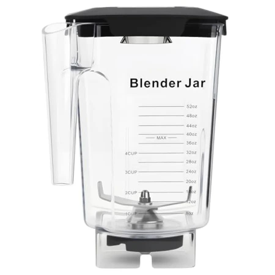 Contenitore di Ricambio da 90 oz Compatibile con Frullatore Blendtec, Adatto a Tutti i Modelli Commerciali e Domestici, Include Lama