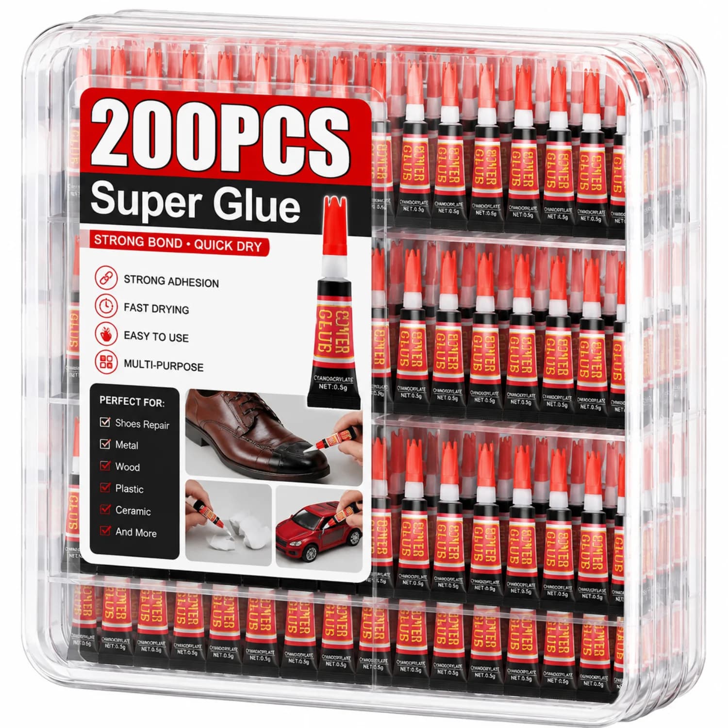 10-200PCS 502 Instant Strong Liquid Glue Wood Rubber Metal Glass Cyanoacrylate Adhesive Stationery Store Nail Gel Bond Leather