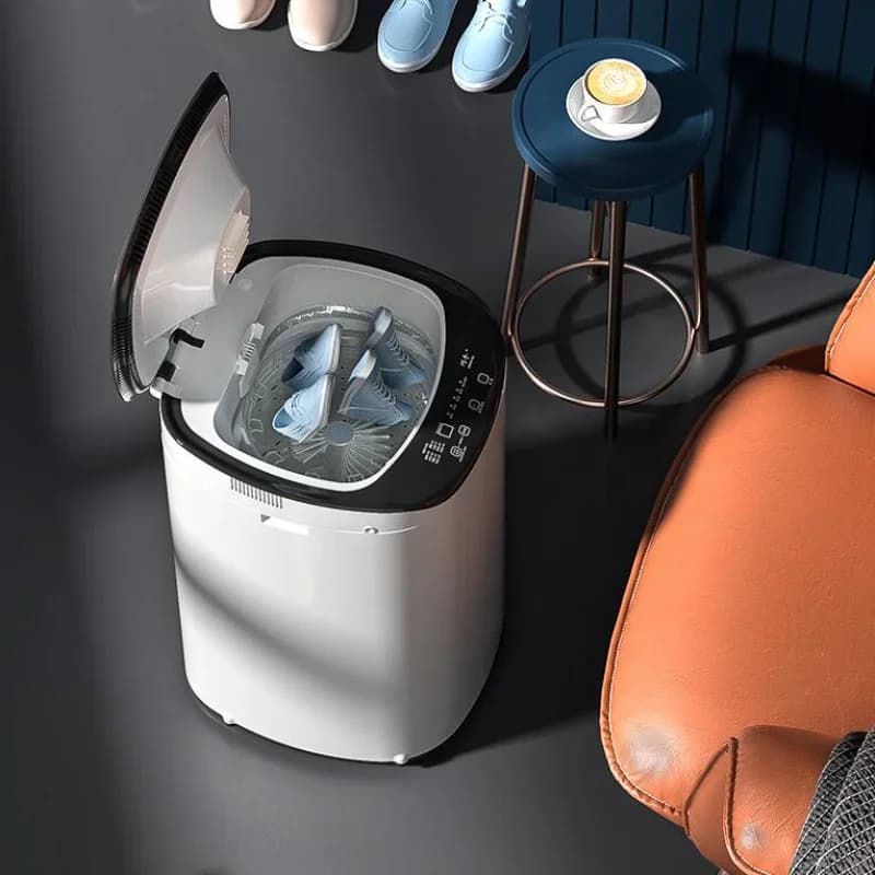 Lavatrice per scarpe da 5,6 kg Spazzola per scarpe completamente automatica Piccola mini lavatrice per scarpe integrata per asciugatura domestica