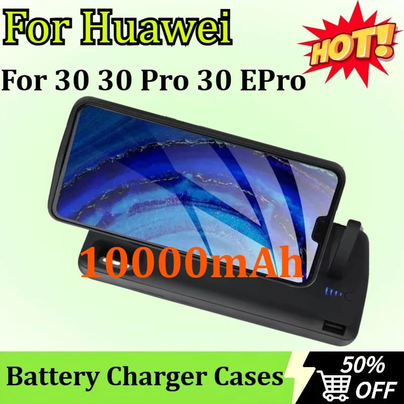 Custodia caricabatteria da 10000 mAh per Huawei Mate 30 30 Pro 30 EPro Custodia di ricarica per banca di potere Custodia per batteria con uscita USB