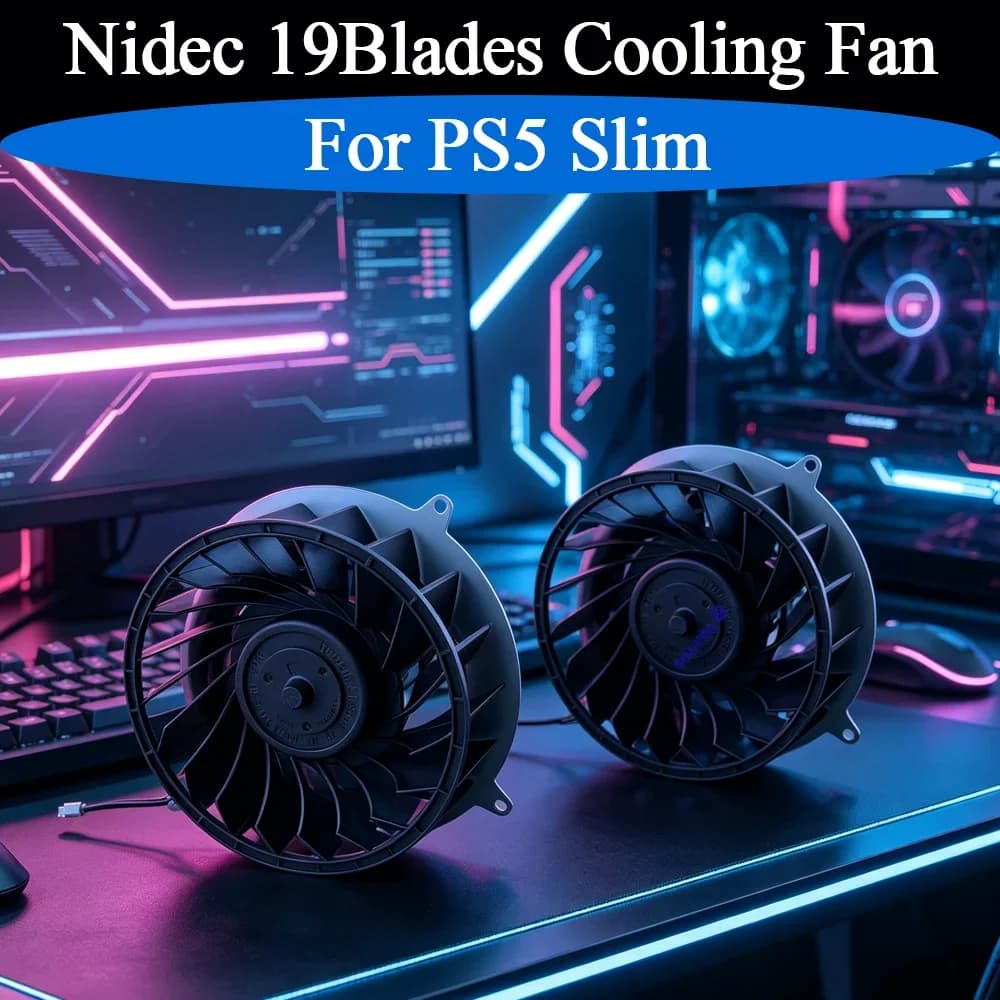 For PS5 Slim NIDEC 19 Blades Durable Internal Cooling Fan Replacement Internal Cooler Fan For PS5 Slim Host Silent Fan Accessory