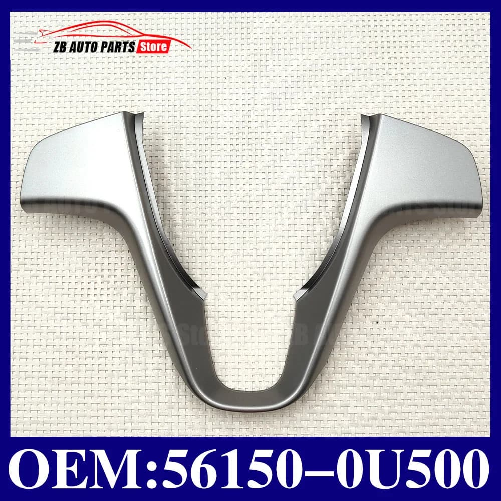 For Verna, Steering Wheel Trim Plate, Steering Wheel Silver V-Shaped Decorative Cover Plate Accessory, OEM 56150-0U500